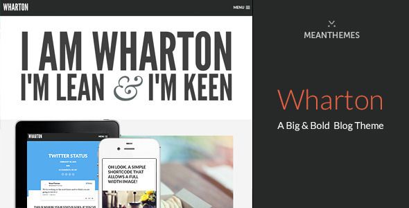 Wharton: A Big & Bold WordPress Blog Theme Logo